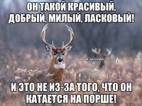 он такой красивый, добрый, милый, ласковый! и это не из-за того, что он катается на порше!