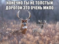 конечно ты не толстый дорогой это очень мило 