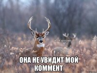  она не увидит мой коммент