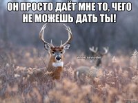 Он просто даёт мне то, чего не можешь дать ты! 