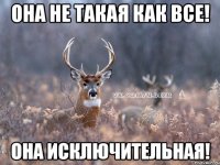 ОНА НЕ ТАКАЯ КАК ВСЕ! ОНА ИСКЛЮЧИТЕЛЬНАЯ!