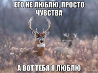 Его не люблю, просто чувства А вот тебя я люблю