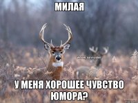 милая У меня хорошее чувство юмора?