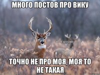 Много постов про Вику Точно не про моя, моя то не такая