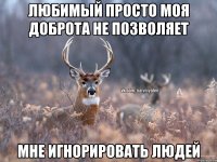 любимый просто моя доброта не позволяет мне игнорировать людей