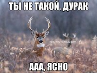 ты не такой, дурак ааа, ясно