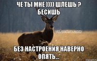 Че ты мне )))) шлешь ? Бесишь Без настроения наверно опять...