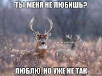 Ты меня не любишь? Люблю, но уже не так