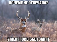 почему не отвечала? у меня юсб был занят