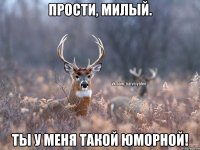 Прости, милый. Ты у меня такой юморной!