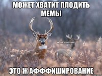 Может хватит плодить мемы Это ж Афффиширование