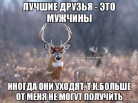 Лучшие друзья - это мужчины Иногда они уходят, т.к.больше от меня не могут получить