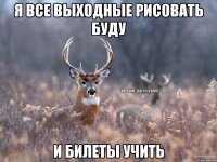 Я все выходные рисовать буду И билеты учить