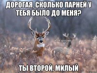 Дорогая, сколько парней у тебя было до меня? Ты второй, милый