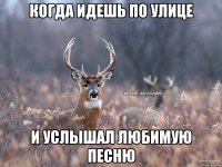 когда идешь по улице и услышал любимую песню