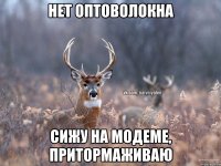 Нет оптоволокна Сижу на модеме, притормаживаю