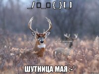 _/ 《_》 {_} [_] Шутница мая :-*