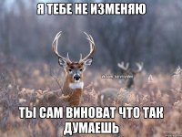 я тебе не изменяю ты сам виноват что так думаешь