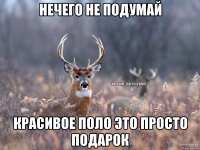 Нечего не подумай Красивое поло это просто подарок