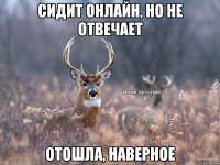 сидит онлайн, но не отвечает отошла, наверное