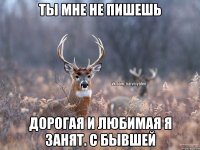 Ты мне не пишешь Дорогая и любимая я занят. С бывшей