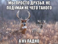 Мы просто друзья, не подумай не чего такого А ну ладно