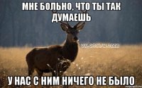 мне больно, что ты так думаешь у нас с ним ничего не было