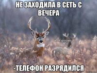 Не заходила в сеть с вечера -телефон разрядился