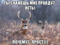 Ты скажешь мне правду?- неть) Почему?- прост)))