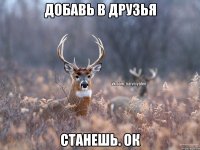 Добавь в друзья Станешь. Ок