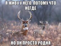 Я живу у него, потому что негде Но он просто родня