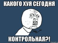 КАКОГО ХУЯ СЕГОДНЯ КОНТРОЛЬНАЯ?!