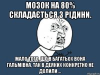 Мозок на 80% складається з рідини. Мало того, що в багатьох вона гальмівна, так в деяких конкретно не долили …