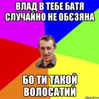 Влад в тебе батя случайно не обєзяна бо ти такой волосатий