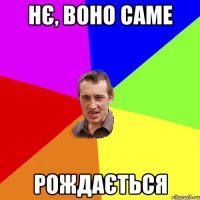 Нє, воно саме рождається