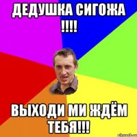 Дедушка Сигожа !!!! выходи ми ждём тебя!!!