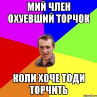 МИЙ ЧЛЕН ОХУЕВШИЙ ТОРЧОК КОЛИ ХОЧЕ ТОДИ ТОРЧИТЬ