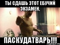 ты сдашь этот ебучий экзамен, паскудатварь!!!