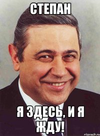 Степан Я здесь, и я жду!