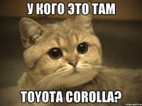 У КОГО ЭТО ТАМ TOYOTA COROLLA?