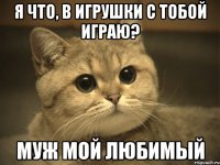 Я что, в игрушки с тобой играю? Муж мой любимый