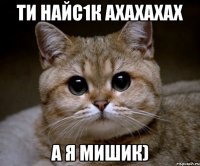 ти найс1к ахахахах а я мишик)