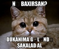 Nə baxırsan? Dükanıma gələndə şakalad al