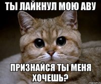 Ты лайкнул мою аву признайся ты меня хочешь?