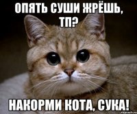 опять суши жрёшь, ТП? Накорми кота, сука!