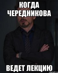 Когда Чередникова Ведет лекцию