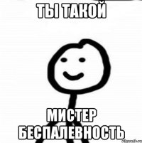 ты такой мистер беспалевность