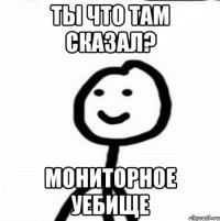 Ты что там сказал? Мониторное уебище