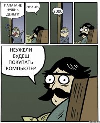 ПАПА МНЕ НУЖНЫ ДЕНЬГИ СКОЛЬКО 2000 НЕУЖЕЛИ БУДЕШ ПОКУПАТЬ КОМПЬЮТЕР