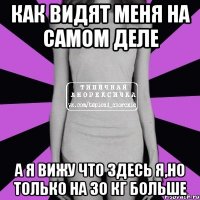 как видят меня на самом деле а я вижу что здесь я,но только на 30 кг больше